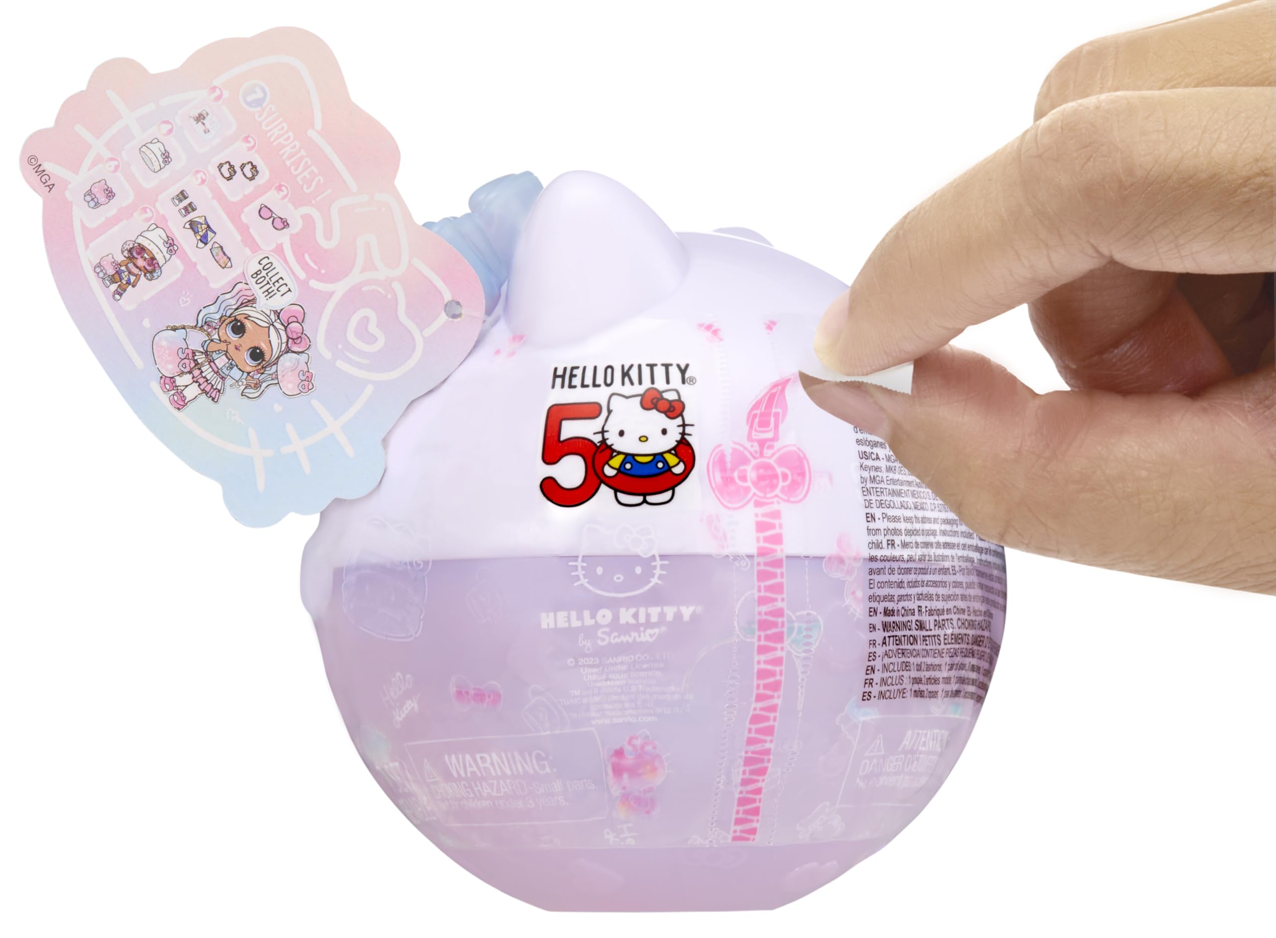 Foto 5 pulgar | Doll Lol Surprise Hello Kitty Crystal Cutie, 50 Aniversario - Venta Internacional.