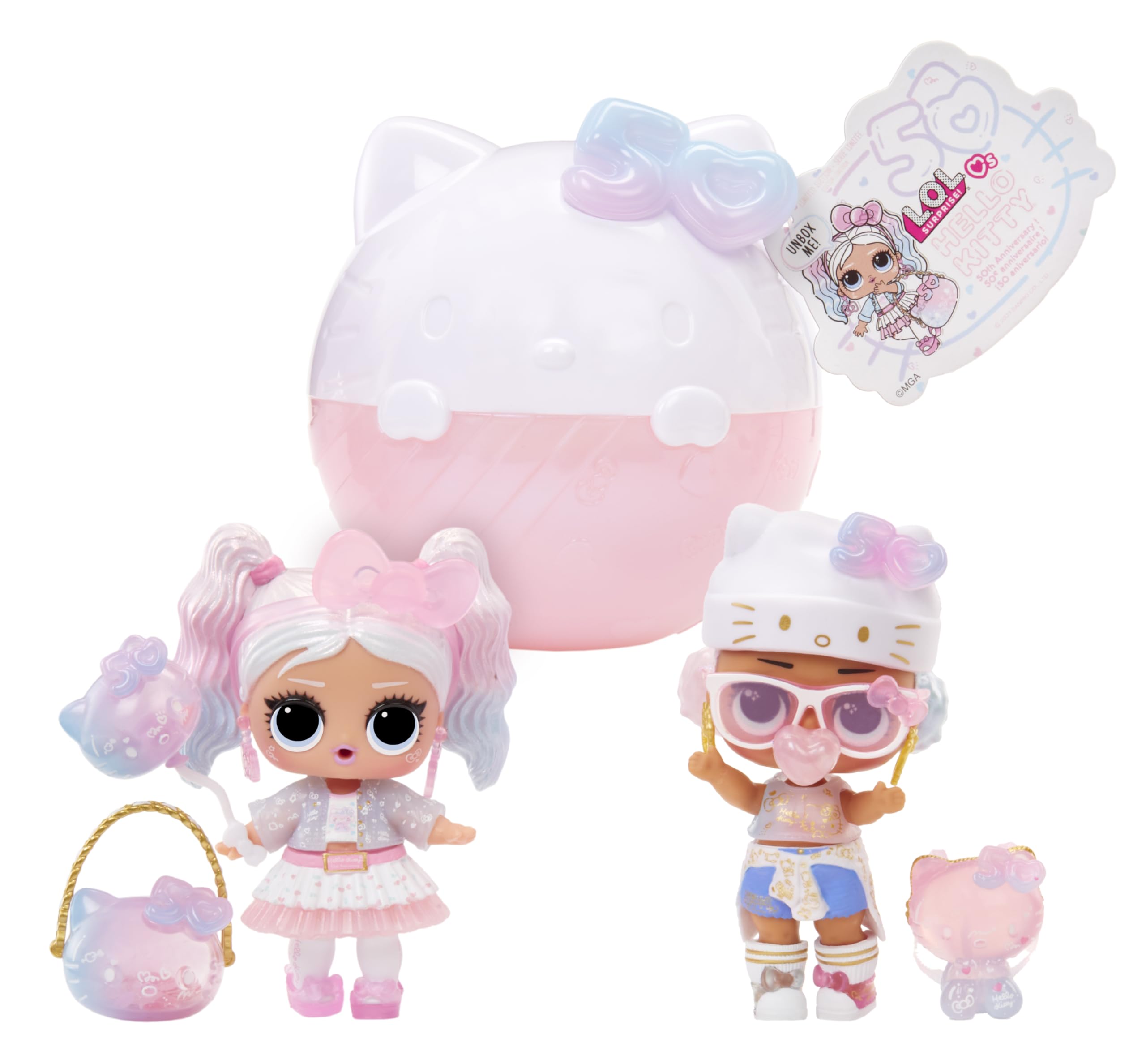 Foto 7 pulgar | Doll Lol Surprise Hello Kitty Crystal Cutie, 50 Aniversario - Venta Internacional.