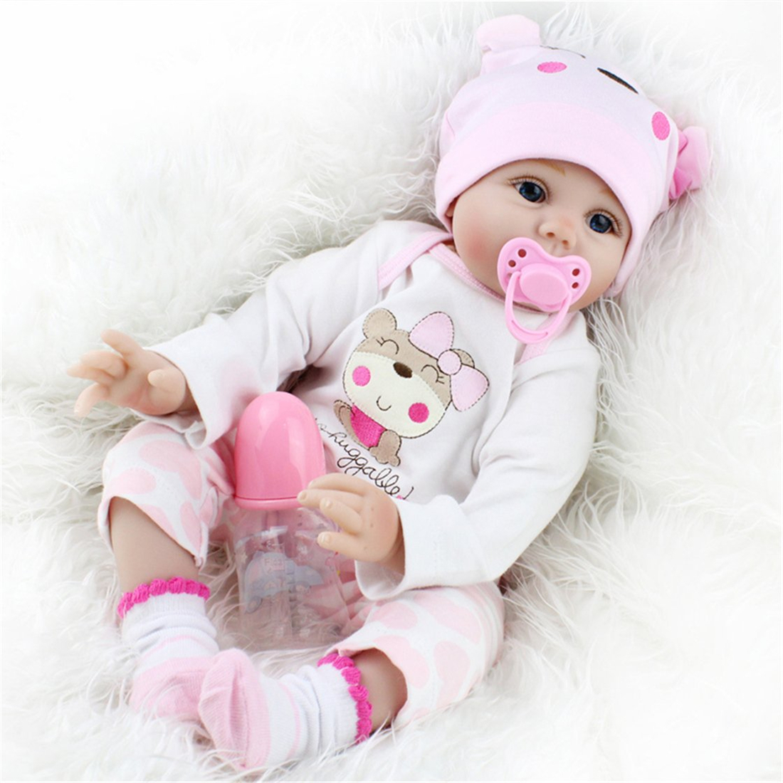 Foto 3 pulgar | Bonito Vinilo De Silicona Reborn Doll De 40 Cm Con Ropa Para Niños - Venta Internacional.