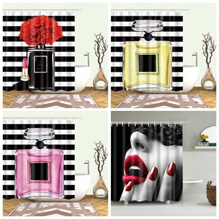 Foto 3 | Cortina De Ducha Lanlove Creative Sexy Red Lips Girl 3d - Venta Internacional.