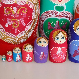 Foto 3 | Set Nesting Dolls De Madera, Estilo Ruso, 10 Unidades, Para Decoración - Venta Internacional.