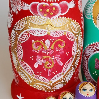 Foto 4 | Set Nesting Dolls De Madera, Estilo Ruso, 10 Unidades, Para Decoración - Venta Internacional.