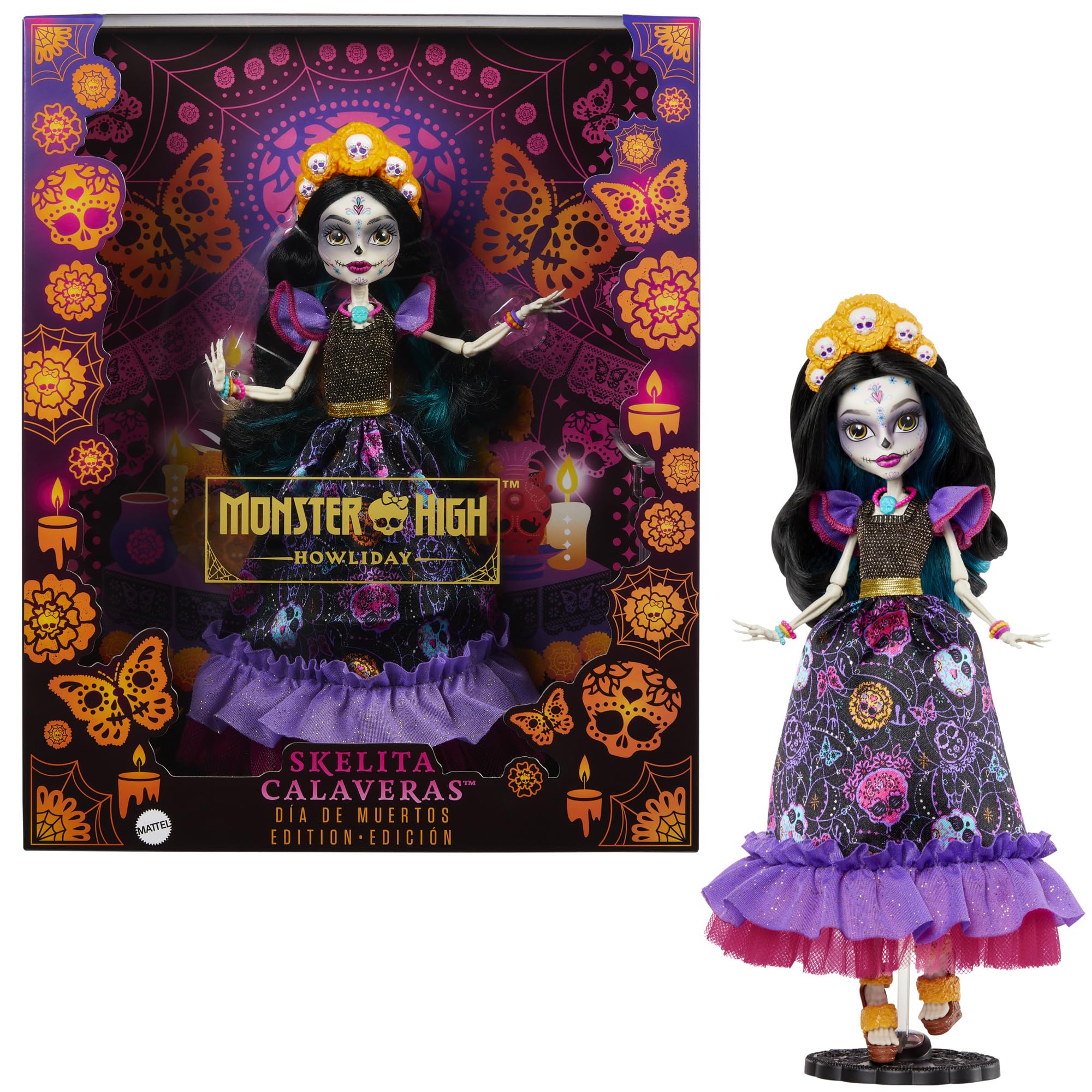 Foto 2 pulgar | Doll Monster High Skelita Calaveras Día De Muertos Con Empaque - Venta Internacional.
