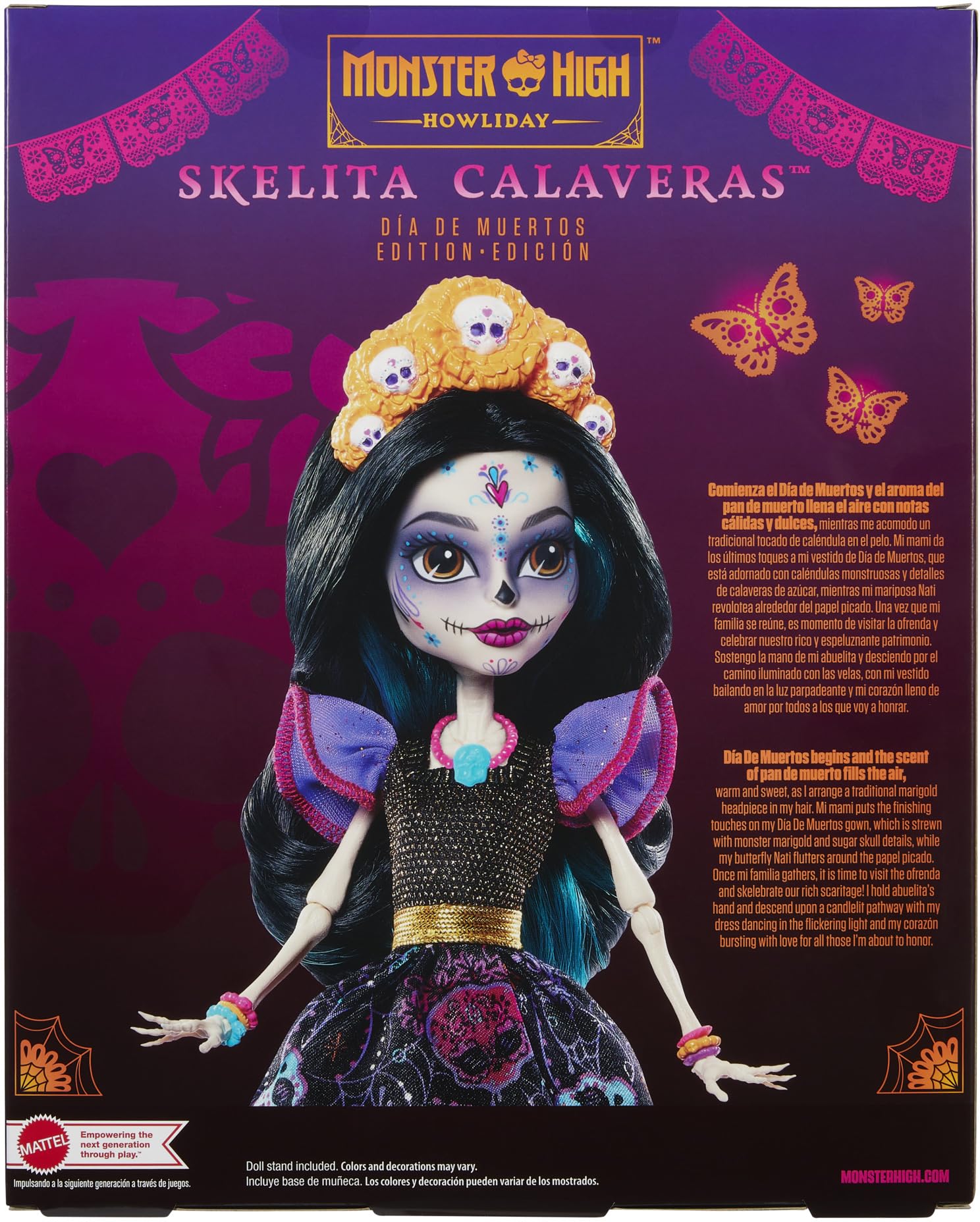 Foto 6 | Doll Monster High Skelita Calaveras Día De Muertos Con Empaque - Venta Internacional.