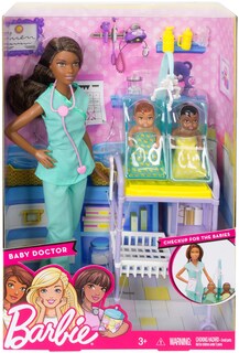 Foto 4 | Muñeca Playset Barbie Careers Baby Doctor Con Accesorios - Venta Internacional.