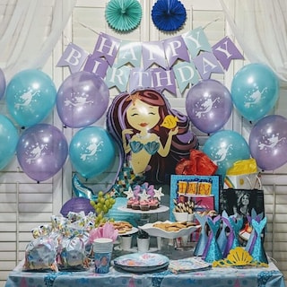 Foto 4 | Globos De Fiesta Con Forma De Cola De Sirena Para Fiesta De Cumpleaños - Venta Internacional.