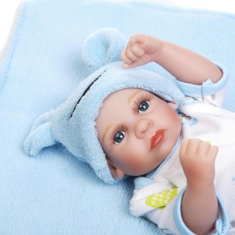 Foto 4 pulgar | Muñeca De Silicona Para Todo El Cuerpo, 26 Cm, Con Ropa Y Manta, Color Azul - Venta Internacional.