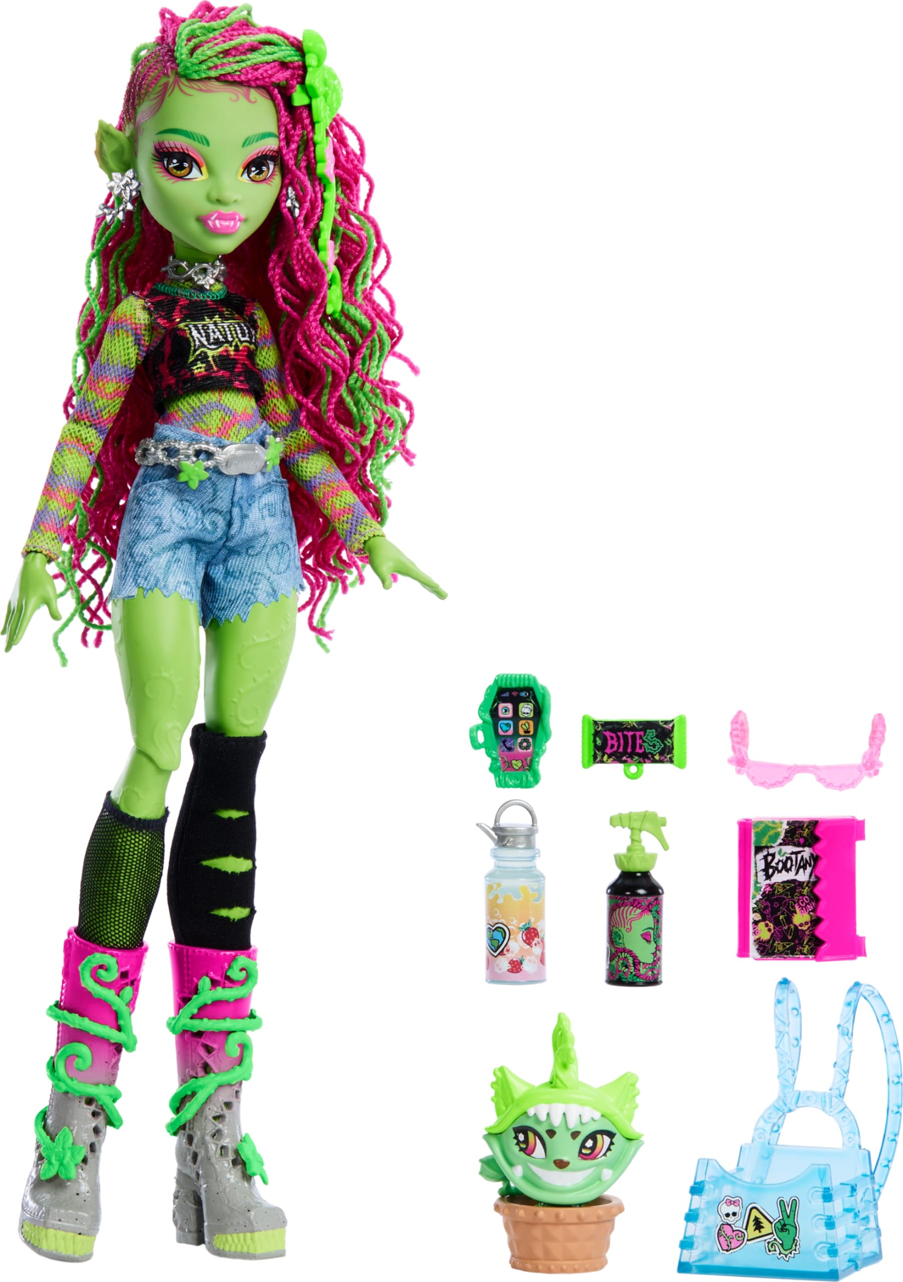 Foto 2 pulgar | Muñeca Venus Mcflytrap De Monster High Con Mascota Plant Monster - Venta Internacional.