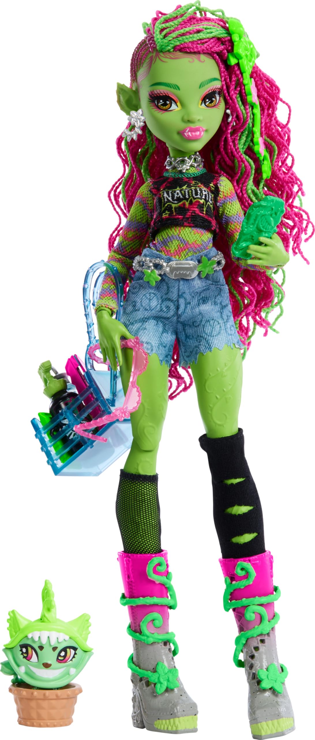 Foto 6 pulgar | Muñeca Venus Mcflytrap De Monster High Con Mascota Plant Monster - Venta Internacional.
