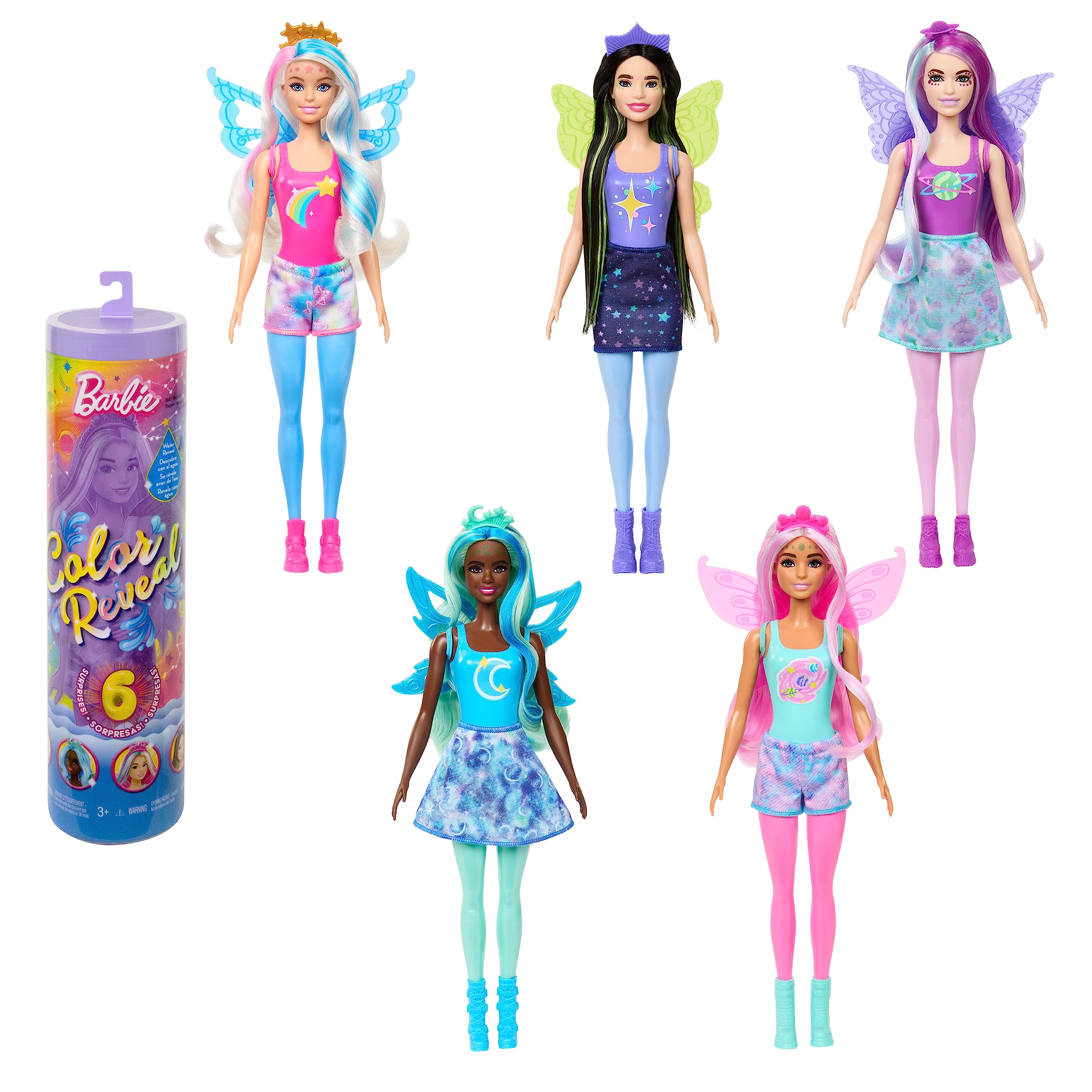 Muñeca Barbie Color Reveal Rainbow Galaxy Celestial Sparkle - Venta Internacional.