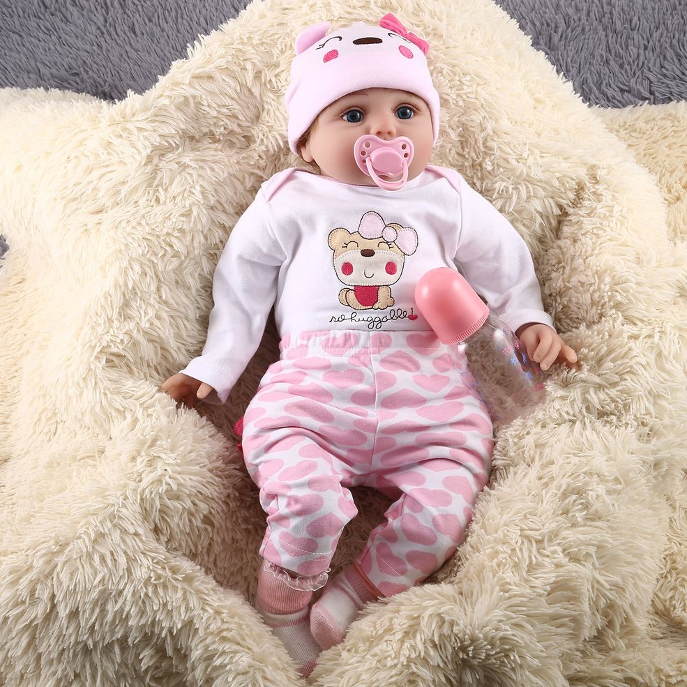Reborn Baby Doll Kids, Juego De 6 Piezas, Vinilo, 55 Cm, Diseño Realista - Venta Internacional.