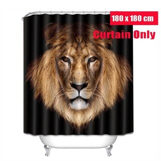 Foto 4 | Set De Baño Lion, Cortinas De Ducha Impermeables Y Antideslizantes - Venta Internacional.