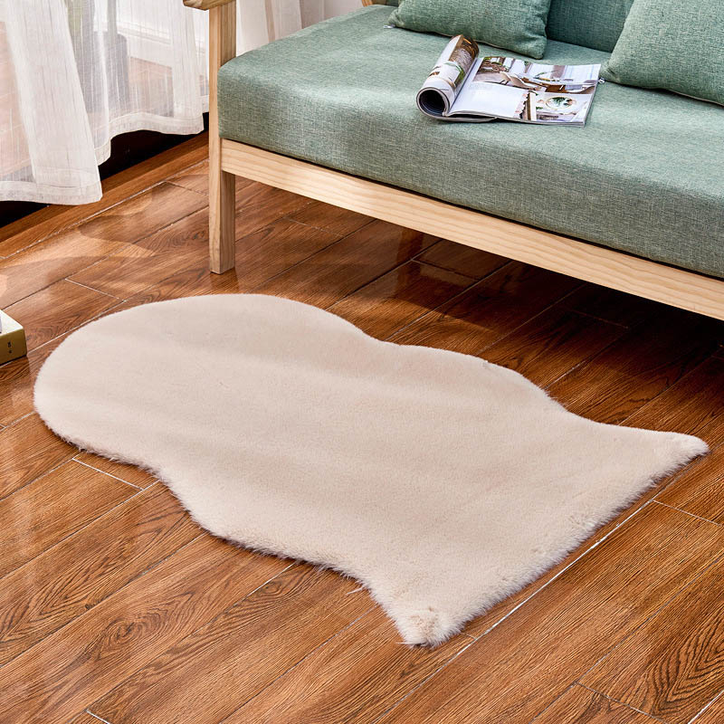 Foto 5 | Alfombra De Piel De Conejo Artificial Para Sala De Estar Y Dormitorio - Venta Internacional.