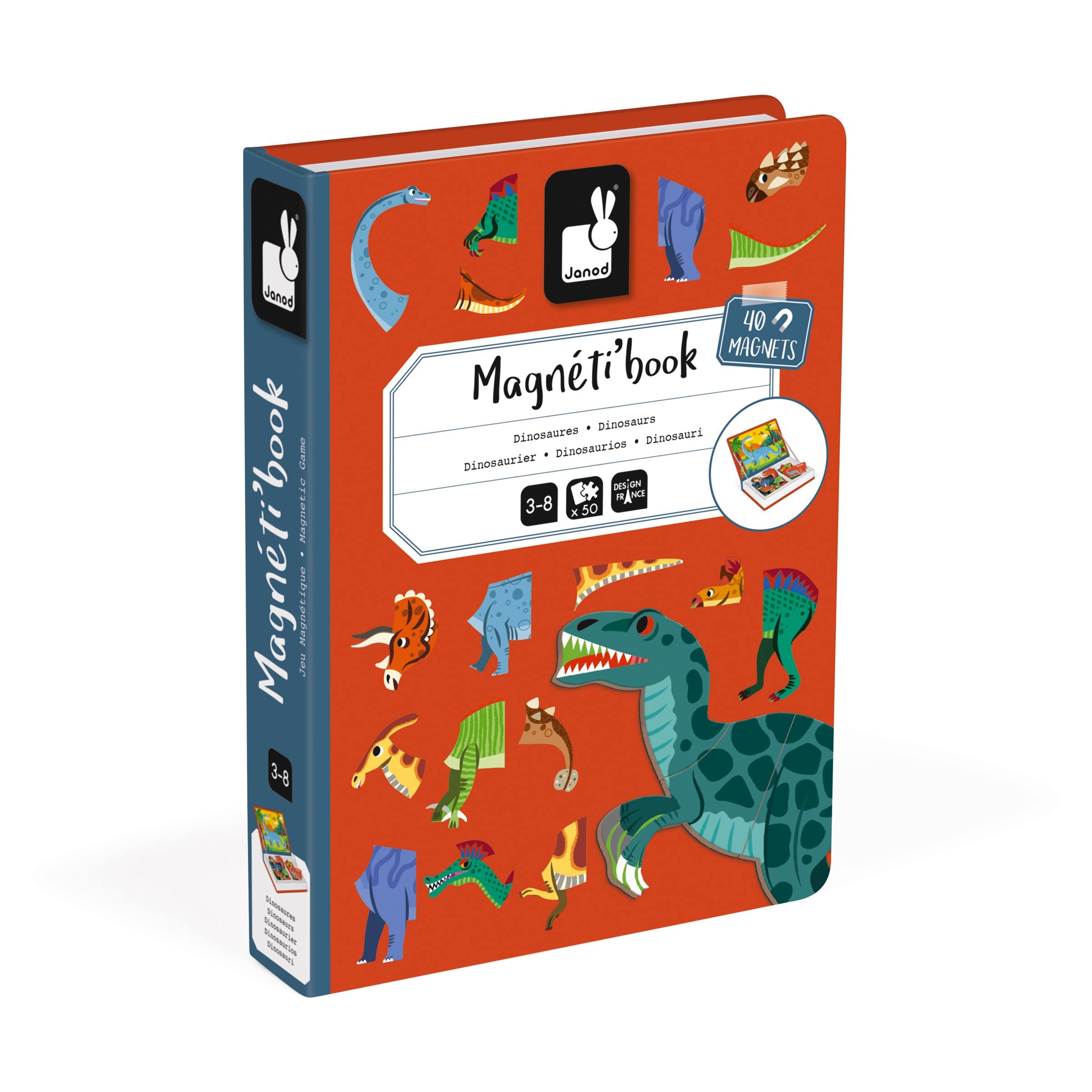 Foto 3 pulgar | Juego Magnético Para Mezclar Y Combinar Dinosaurios Janod Magnetibook 51 Unidades - Venta Internacional.