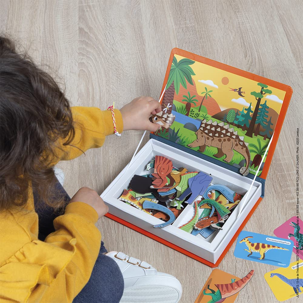 Foto 6 | Juego Magnético Para Mezclar Y Combinar Dinosaurios Janod Magnetibook 51 Unidades - Venta Internacional.
