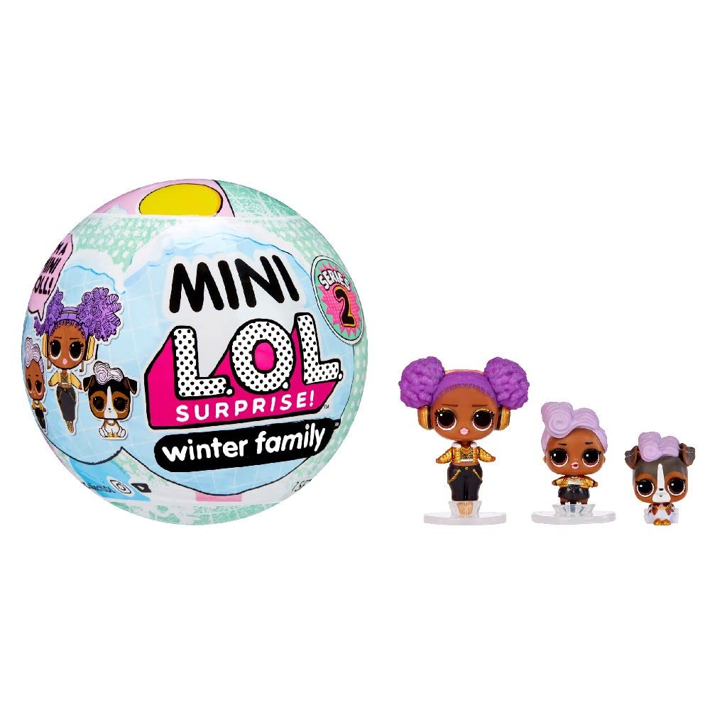 ¡sorpresa De Toy L.o.l.! Mini Winter Family Con Muñeca, Hermana Pequeña Y Mascota - Venta Internacional.