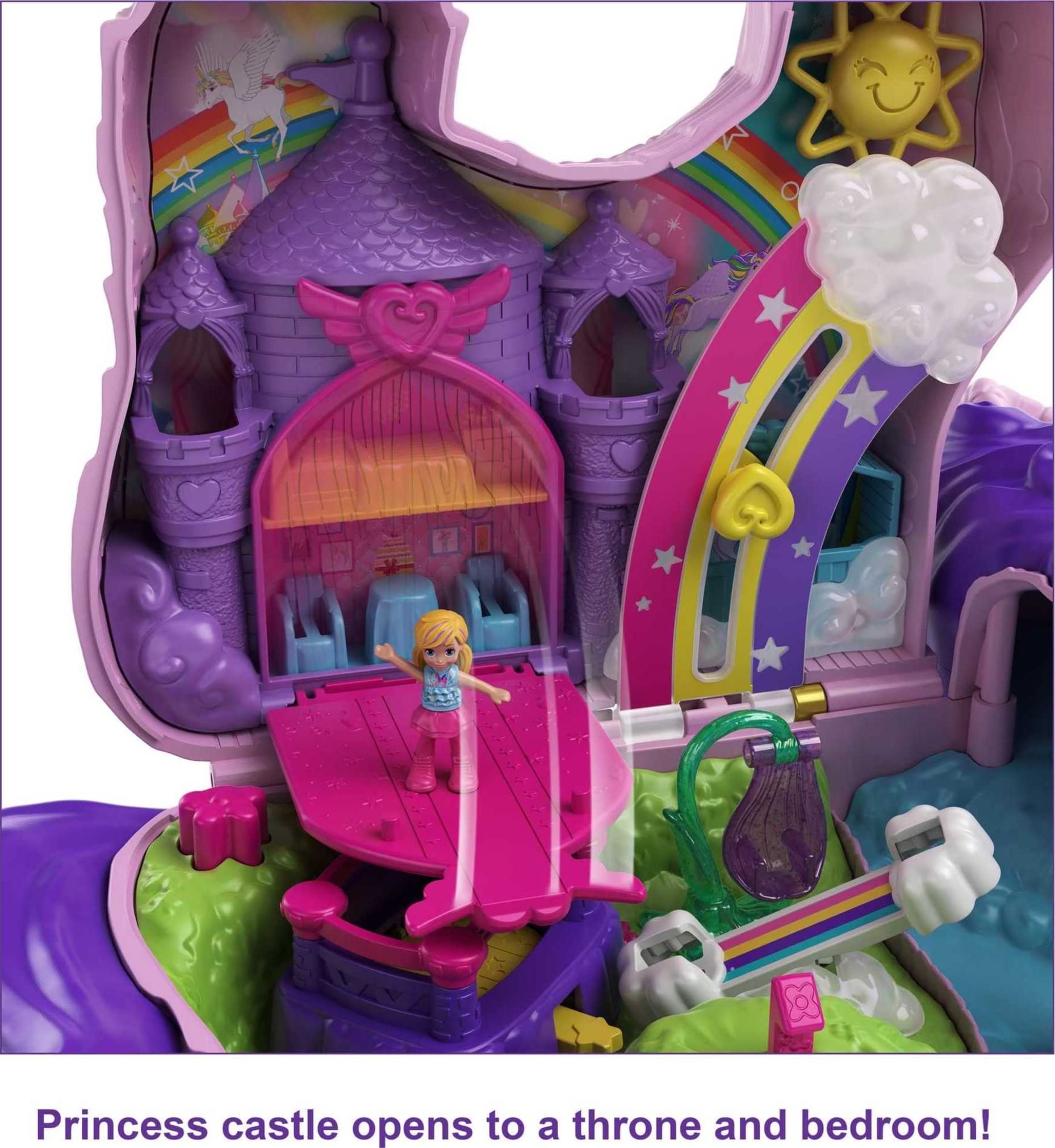 Foto 4 pulgar | Toy Playset Polly Pocket, Unicornio De Viaje 2 En 1, Con 2 Muñecas - Venta Internacional.