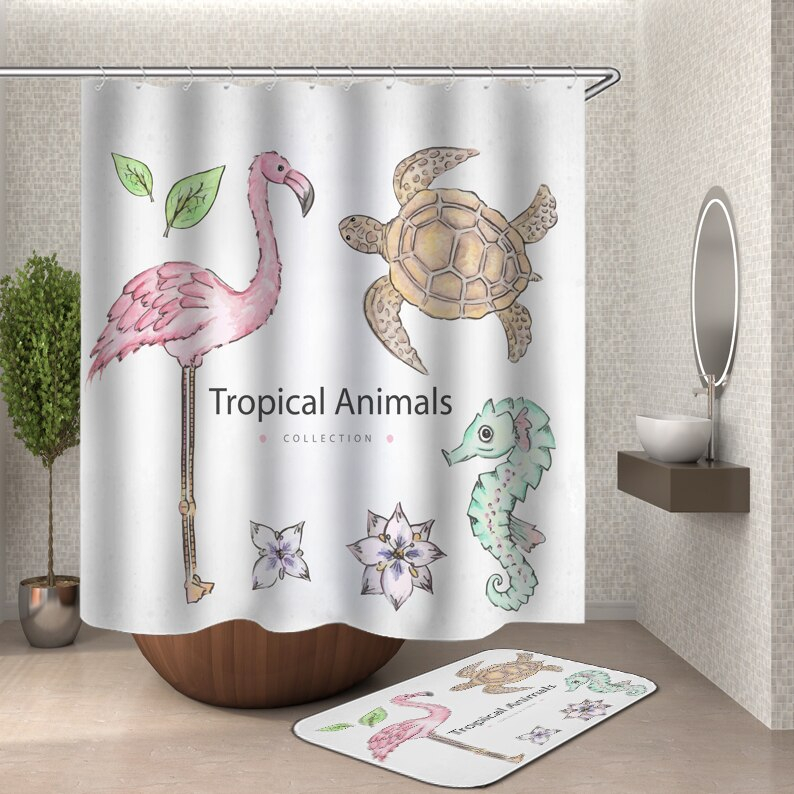 Foto 1 | Cortina De Ducha Miracille Sea Turtle Waterproof Octopus - Venta Internacional.