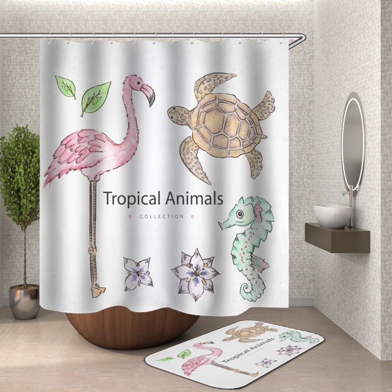 Foto 2 | Cortina De Ducha Miracille Sea Turtle Waterproof Octopus - Venta Internacional.
