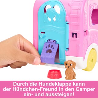 Foto 5 | Playset Barbie Chelsea Camper 2 En 1 Con Muñeca Pequeña Y 2 Mascotas - Venta Internacional.