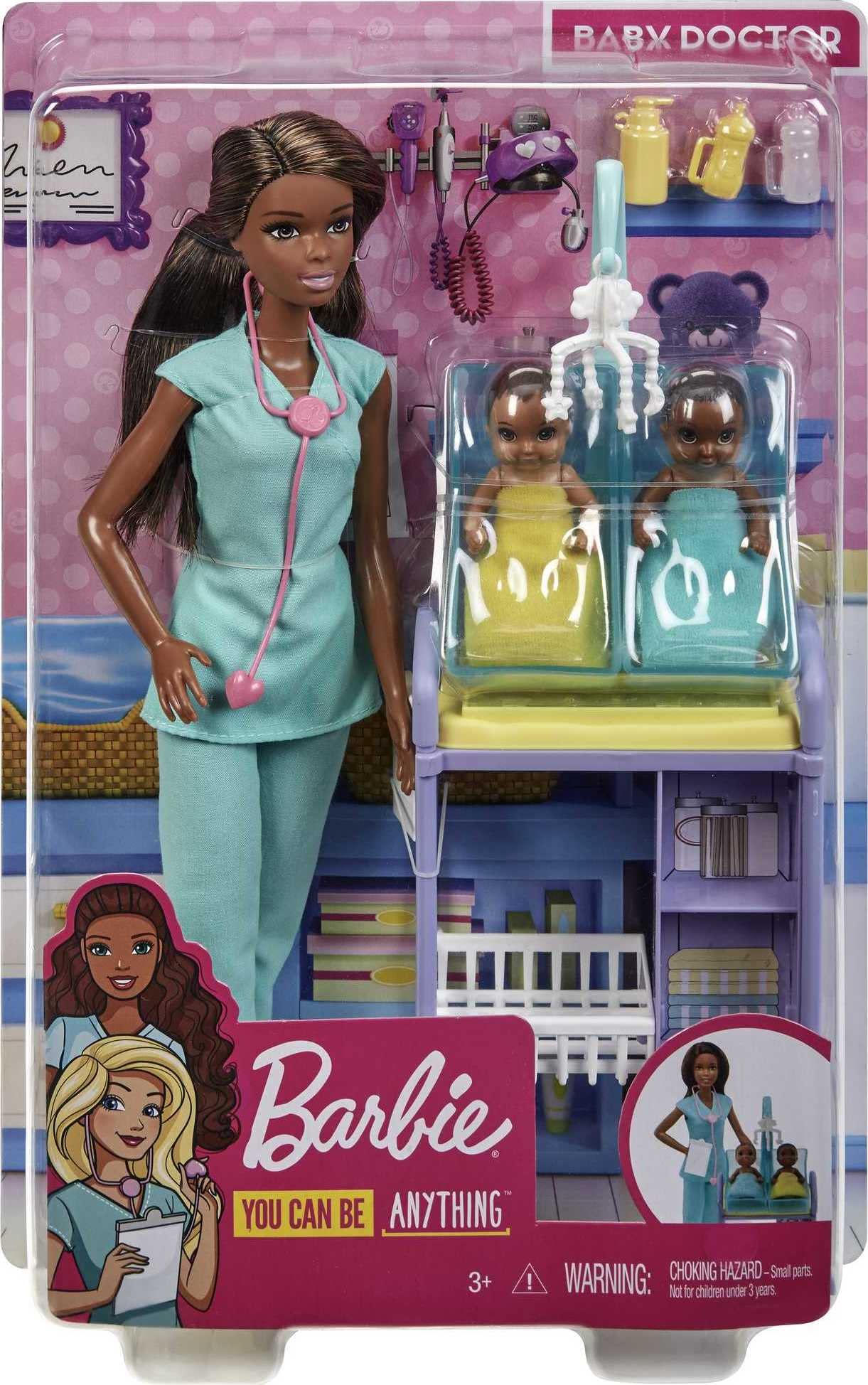 Foto 7 pulgar | Baby Doctor De Playset Barbie Careers Con Muñeca Morena A La Moda - Venta Internacional.