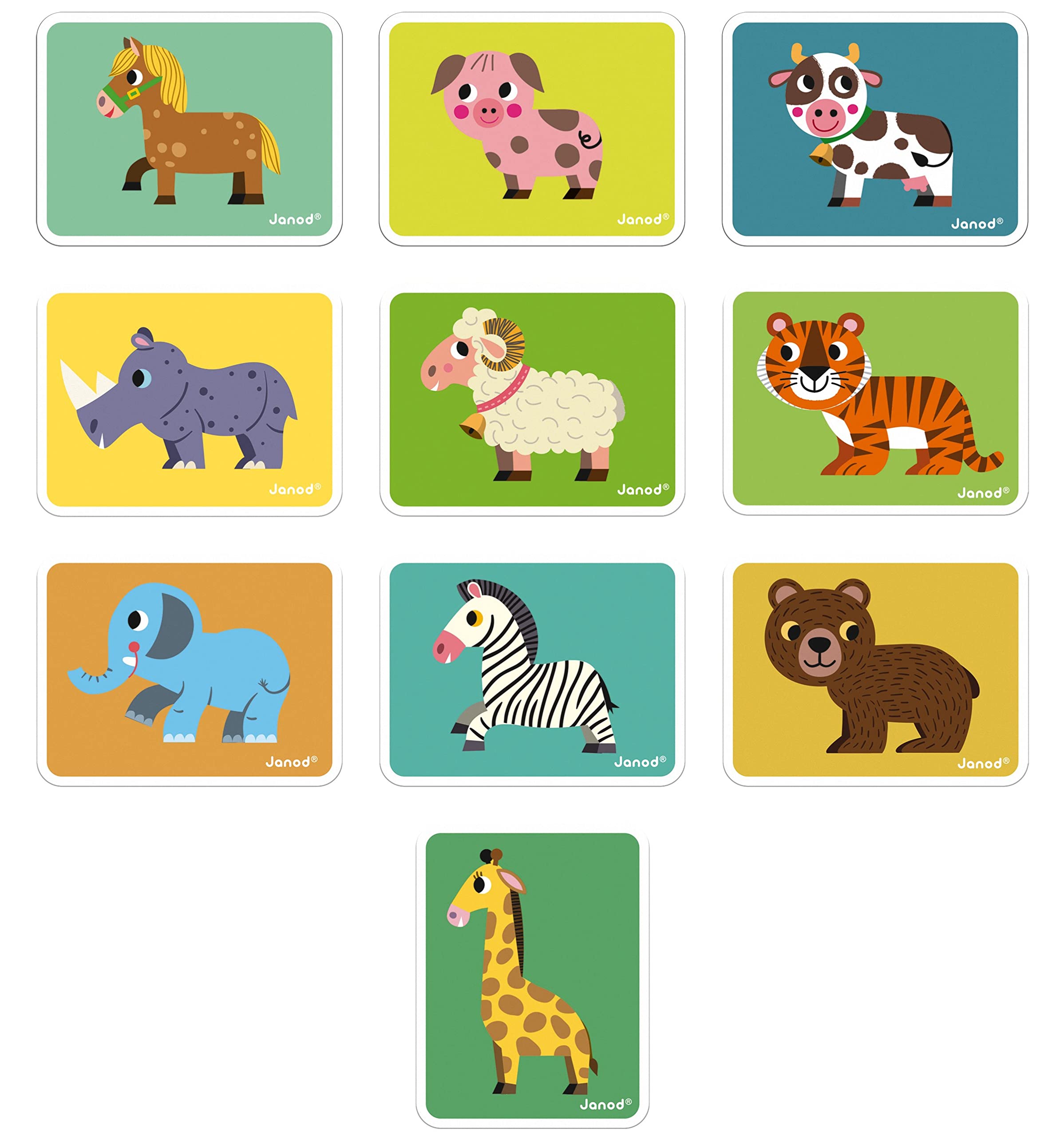 Foto 5 | Juego Magnético De Mezcla Y Combinación De Animales Janod Magnetibook 41 Piezas - Venta Internacional.