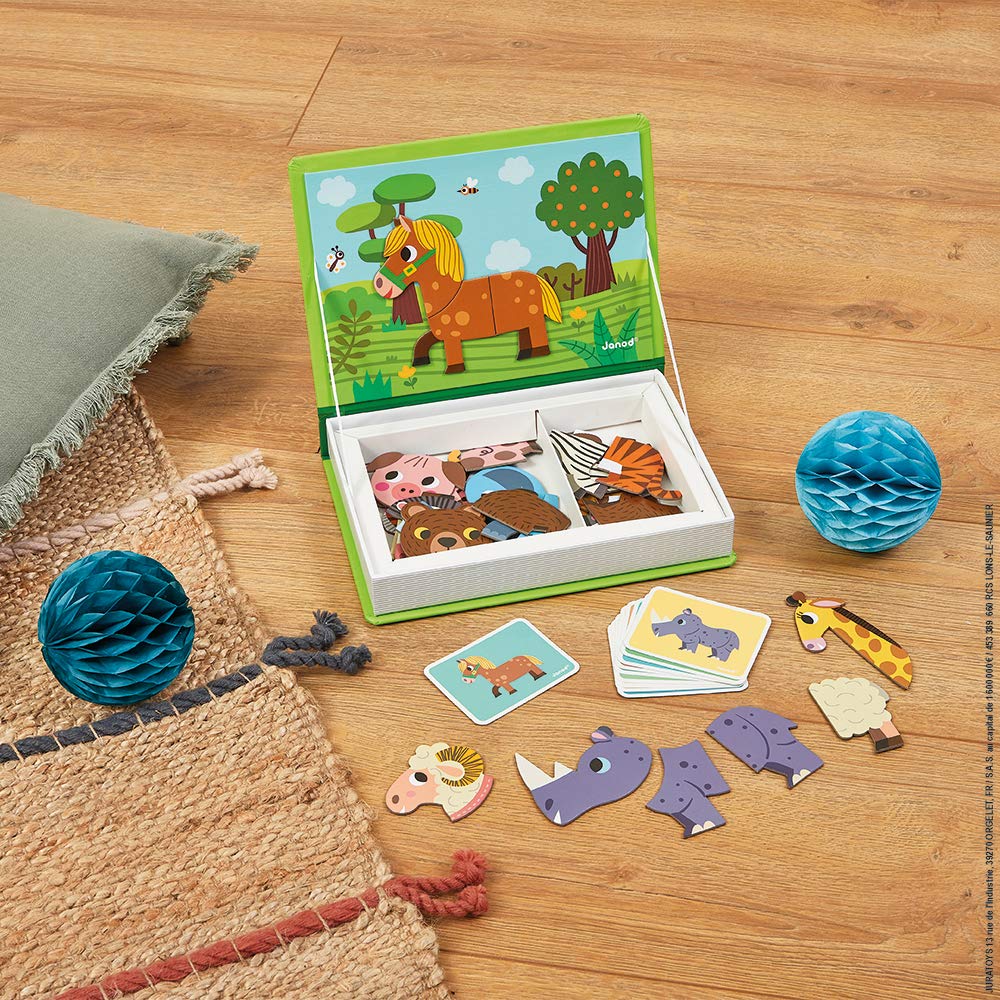 Foto 7 pulgar | Juego Magnético De Mezcla Y Combinación De Animales Janod Magnetibook 41 Piezas - Venta Internacional.