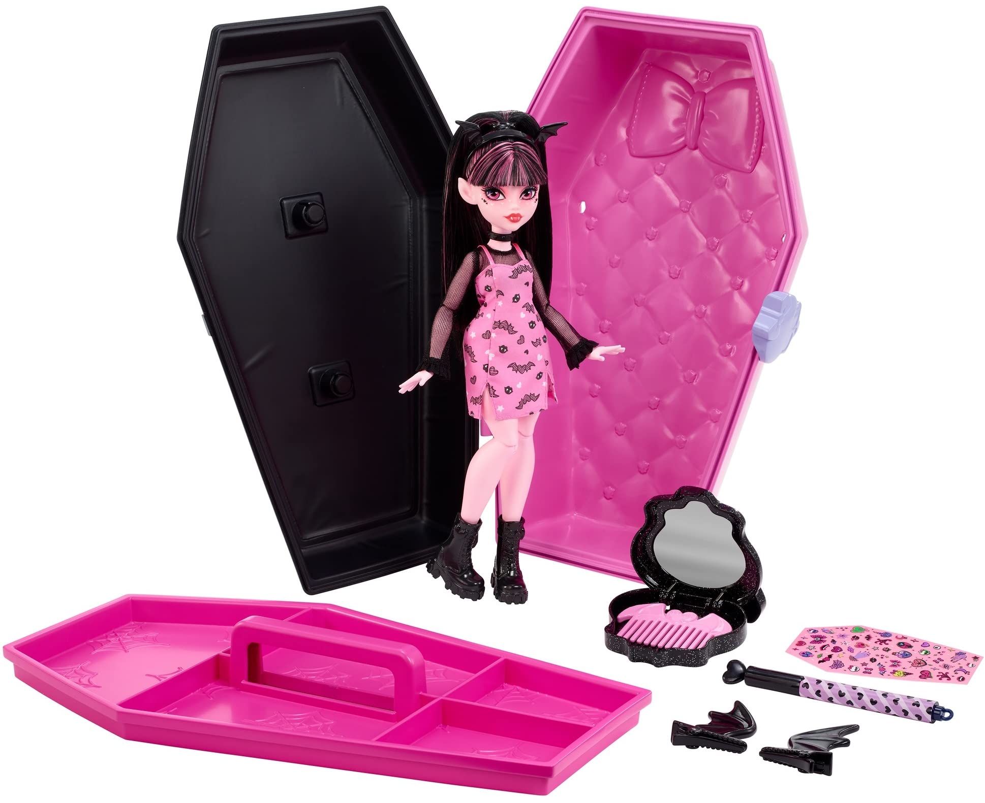 Foto 4 pulgar | Organizador Playset Monster High Draculaura con Accesorios - Venta Internacional
