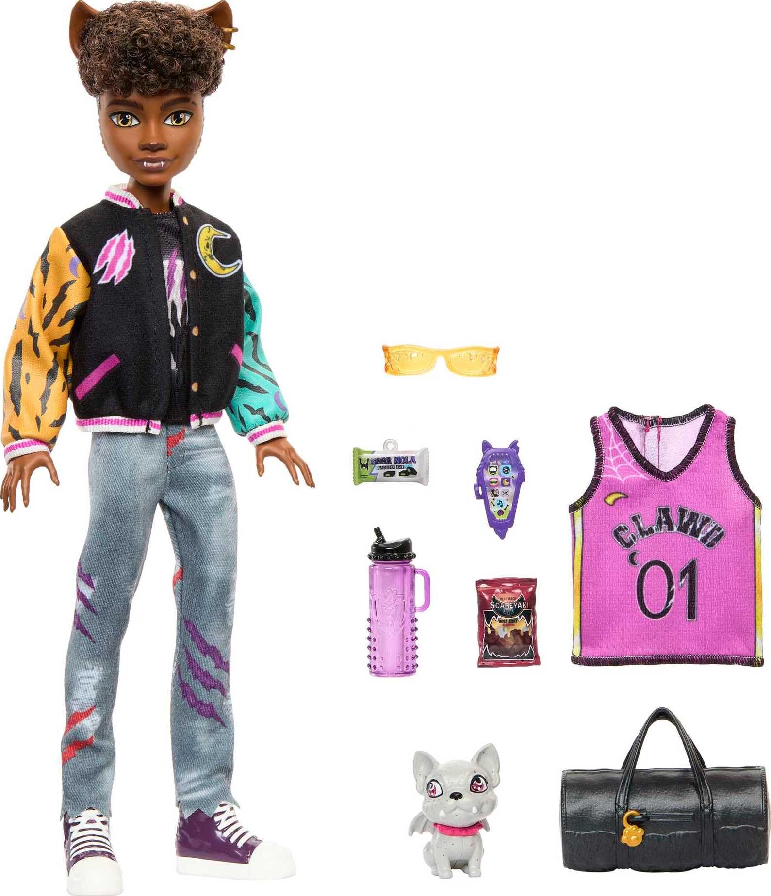 Foto 2 pulgar | Doll Monster High Clawd Wolf con Mascota - Venta Internacional