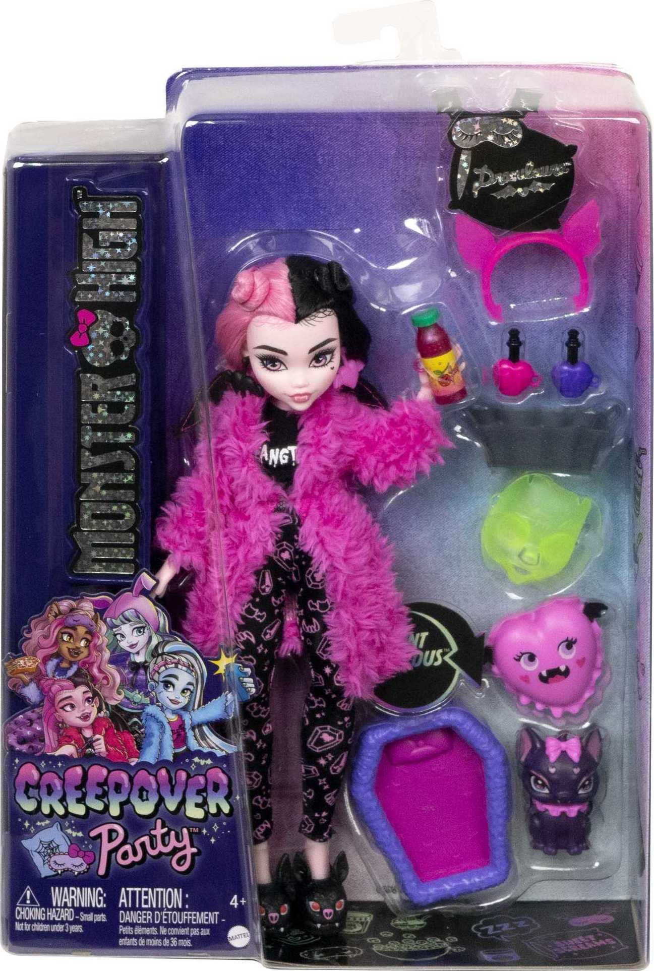 Foto 7 pulgar | Muñeca Monster High Draculaura con Accesorios para Pijamas - Venta Internacional
