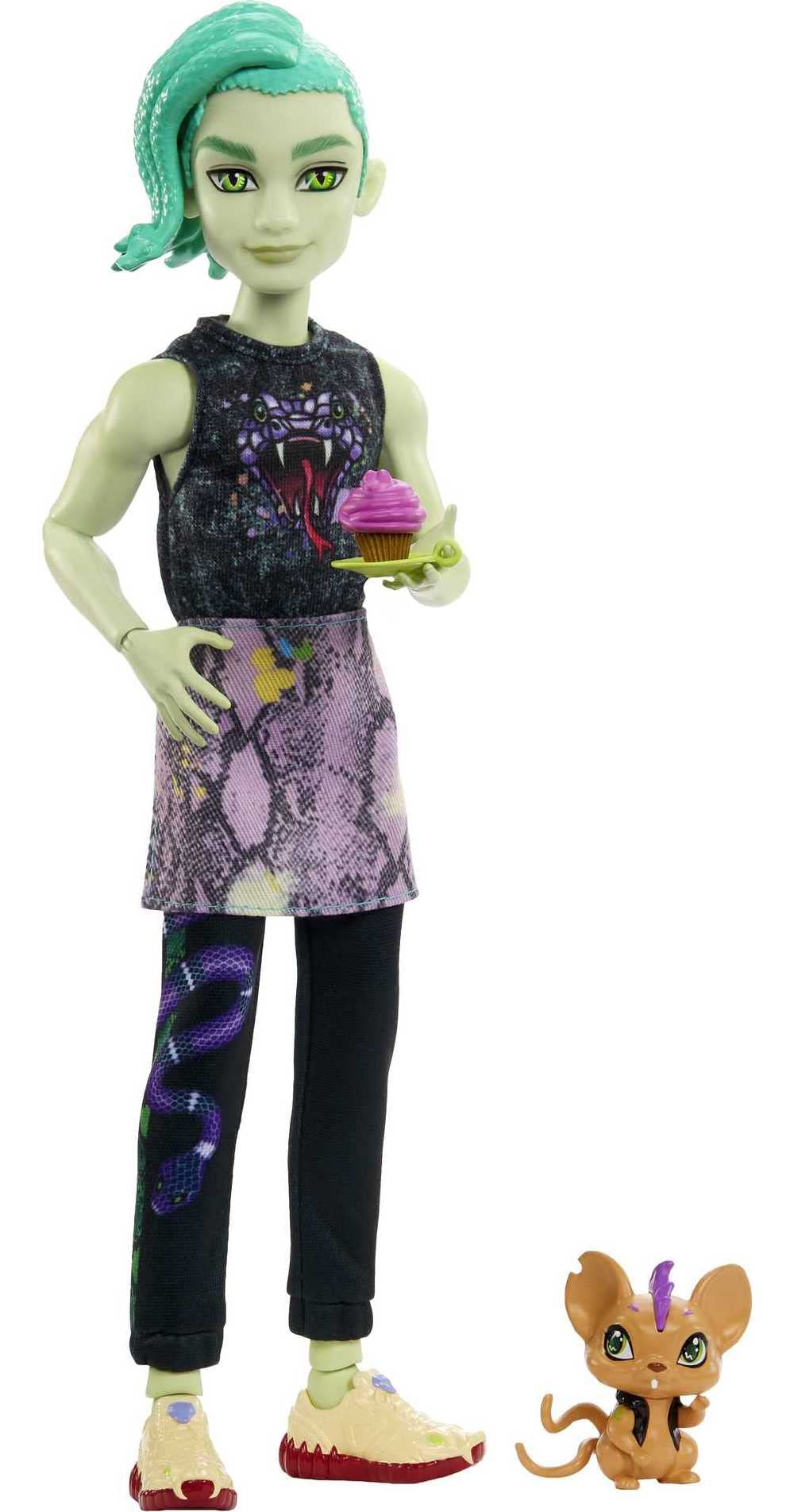 Doll Monster High Deuce Gorgon con Mascotas y Accesorios - Venta Internacional
