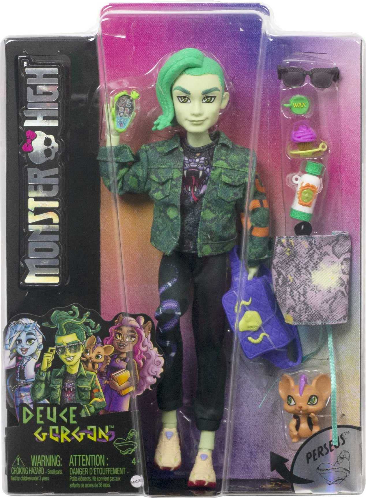Foto 7 pulgar | Doll Monster High Deuce Gorgon con Mascotas y Accesorios - Venta Internacional