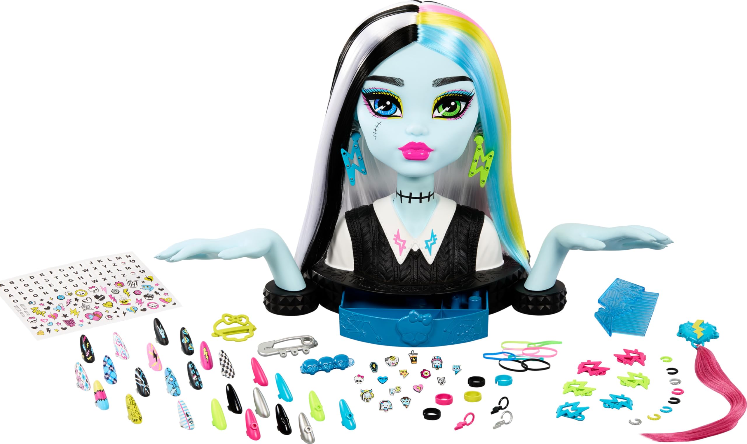 Foto 2 pulgar | Styling Head Monster High Frankie Stein con Más de 65 Accesorios - Venta Internacional