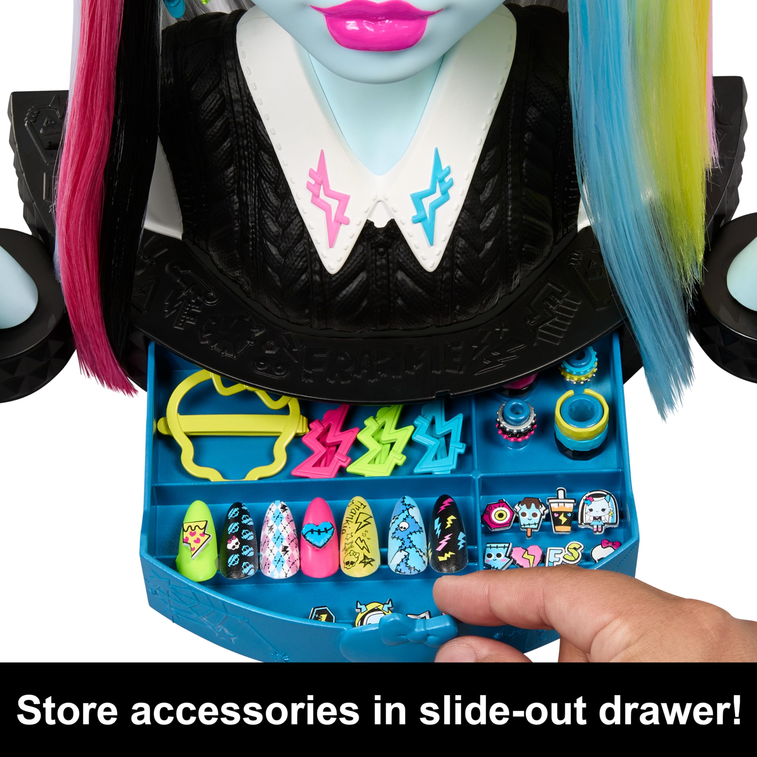 Foto 5 pulgar | Styling Head Monster High Frankie Stein con Más de 65 Accesorios - Venta Internacional