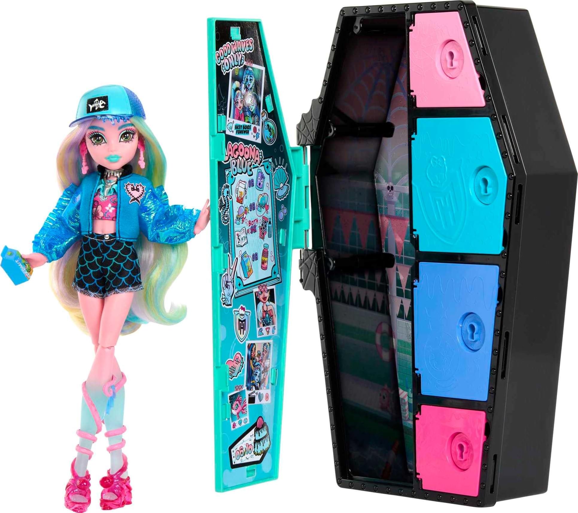 Muñeca Monster High Lagoona Blue con Armario para Disfrazarse - Venta Internacional $1,609