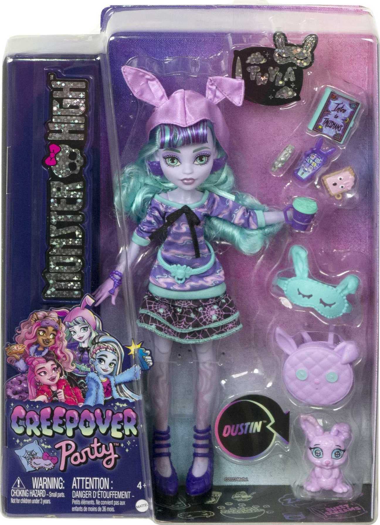 Foto 7 pulgar | Fiesta Twyla Creepover De Doll Monster High Con Pet Bunny Dustin - Venta Internacional