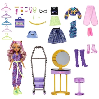 Foto 2 | Fashion Playset Monster High Doll Clawdeen Wolf Con Más De 20 Piezas - Venta Internacional