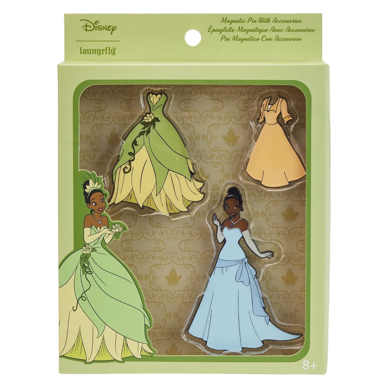 Foto 2 pulgar | Set de Alfileres Magnéticos Loungefly Disney Tiana Paper Doll - Venta Internacional