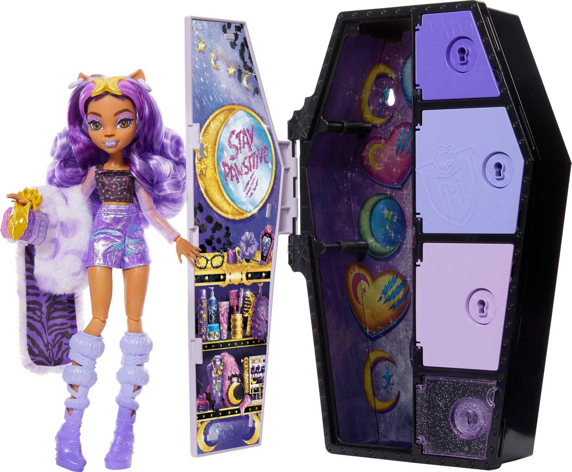 Foto 2 pulgar | Muñeca Moderna Monster High Clawdeen Wolf Con Armario Para Disfrazarse - Venta Internacional