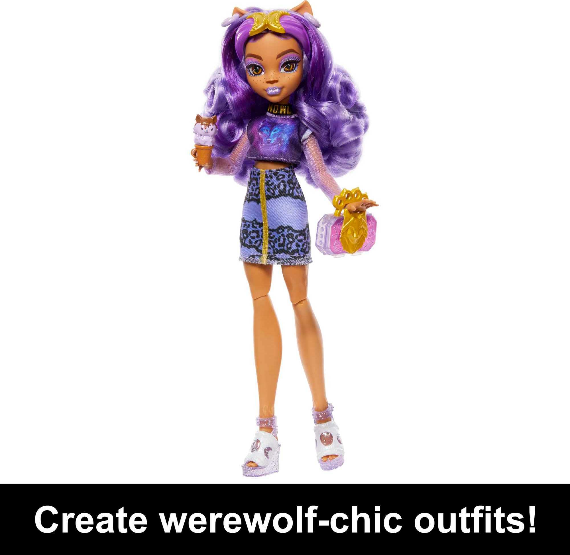 Foto 6 pulgar | Muñeca Moderna Monster High Clawdeen Wolf Con Armario Para Disfrazarse - Venta Internacional