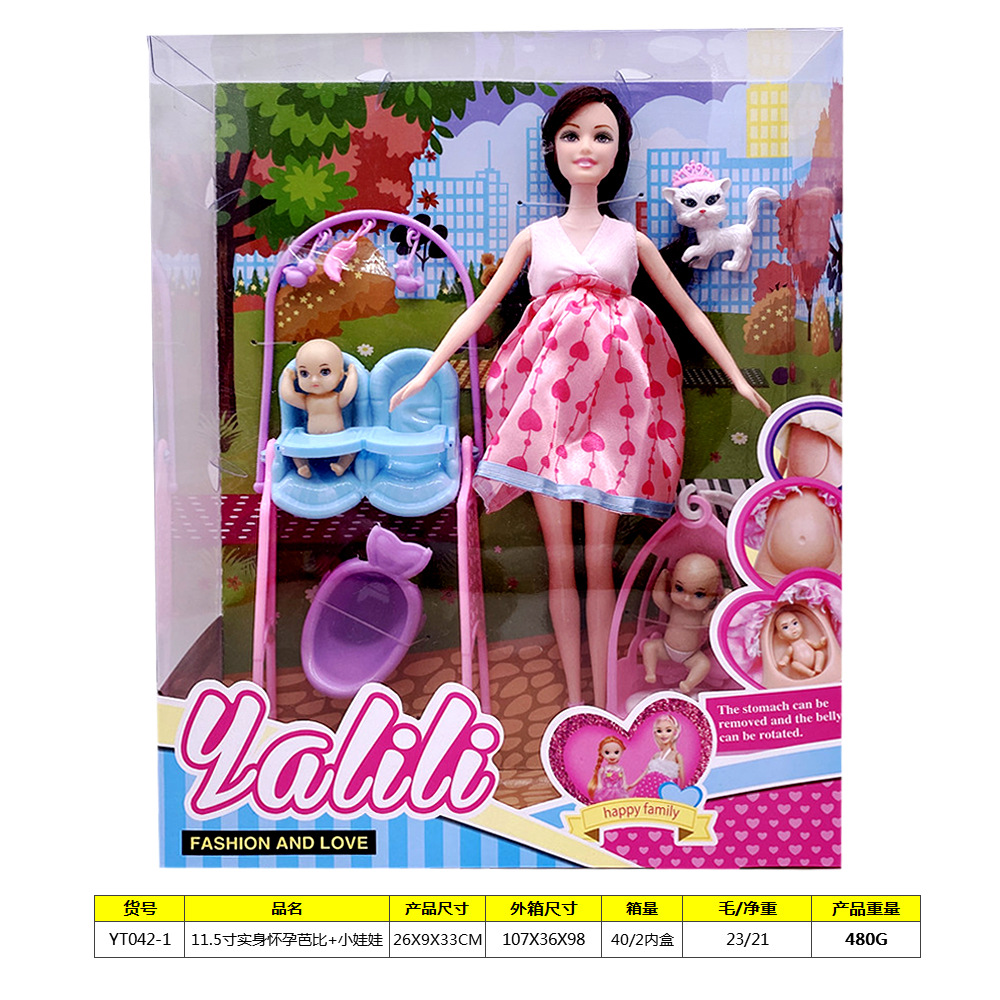 Foto 2 | Cochecito Para Muñecas Embarazadas, Cuna Y Accesorios Para Cubiertos 11. - Venta Internacional.