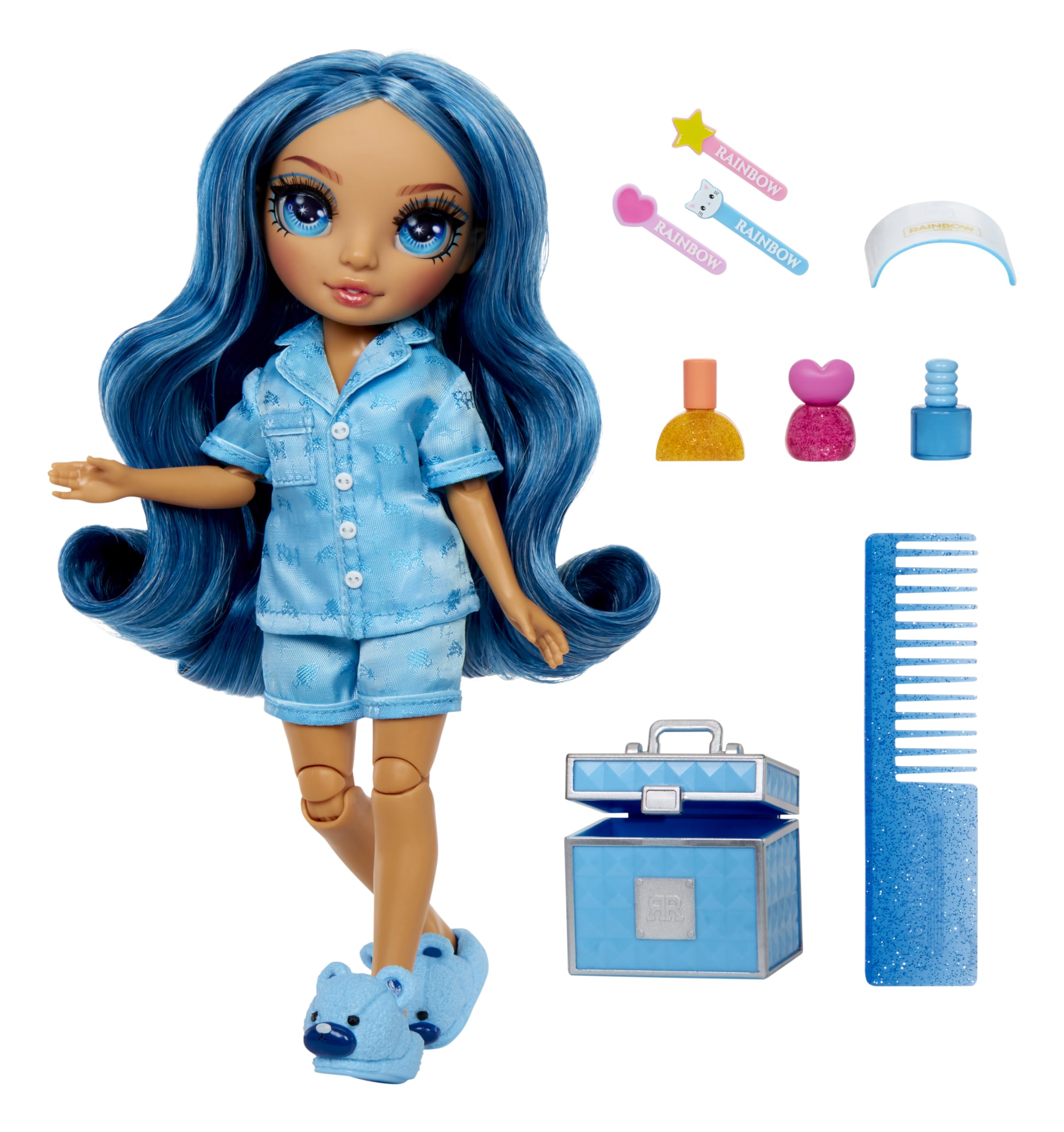 Foto 3 pulgar | Muñeca de Moda Rainbow High Jr High Pj Party Skyler Blue 9 - Venta Internacional