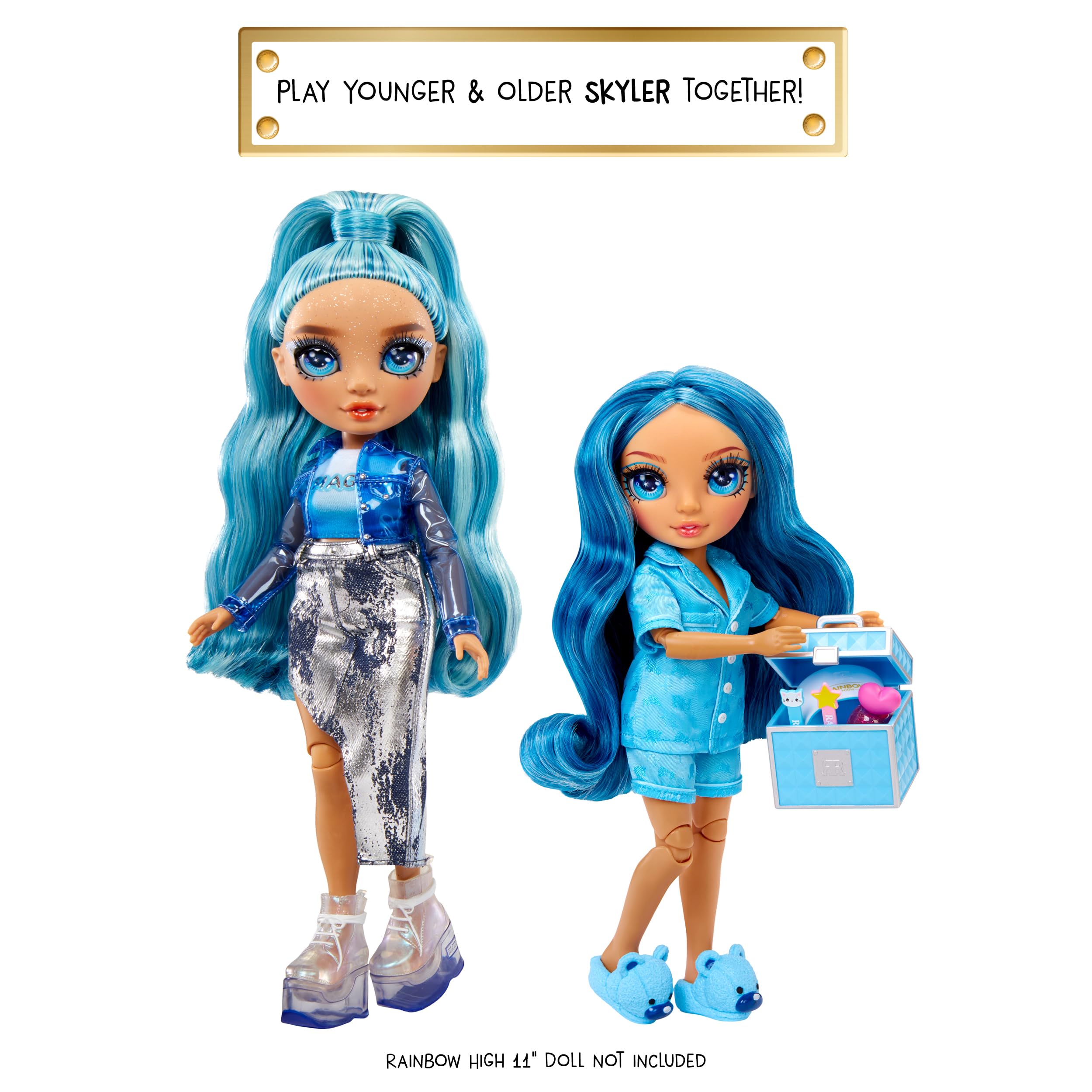 Foto 5 pulgar | Muñeca de Moda Rainbow High Jr High Pj Party Skyler Blue 9 - Venta Internacional