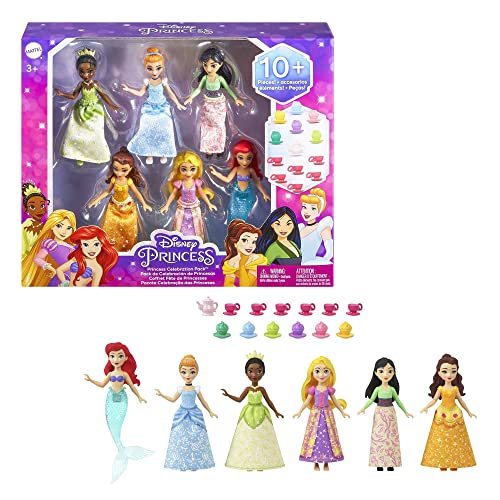Foto 3 pulgar | Disney Princess Toys, 6 Muñecas Pequeñas Posables Con Brilla - Venta Internacional.