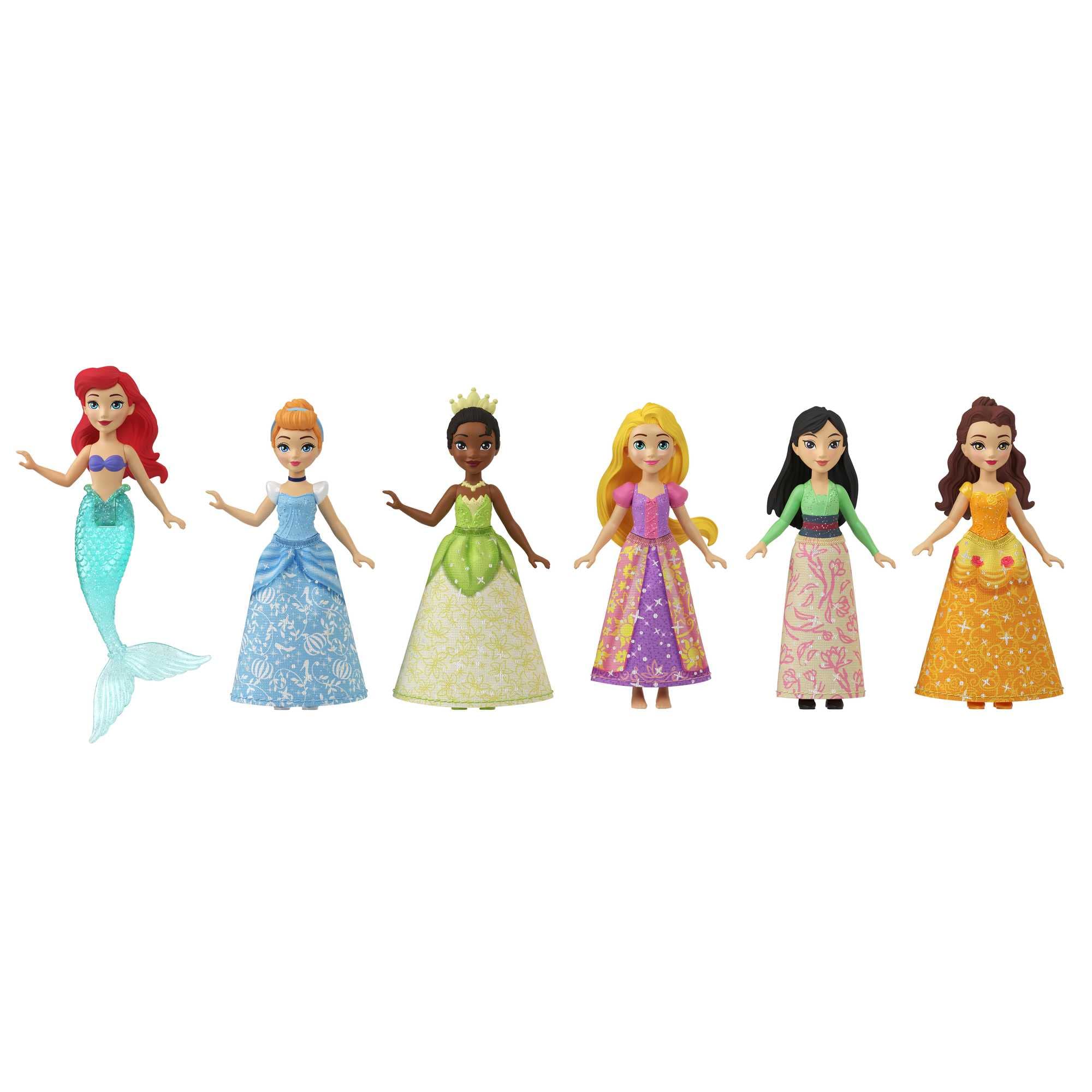 Foto 6 pulgar | Disney Princess Toys, 6 Muñecas Pequeñas Posables Con Brilla - Venta Internacional.