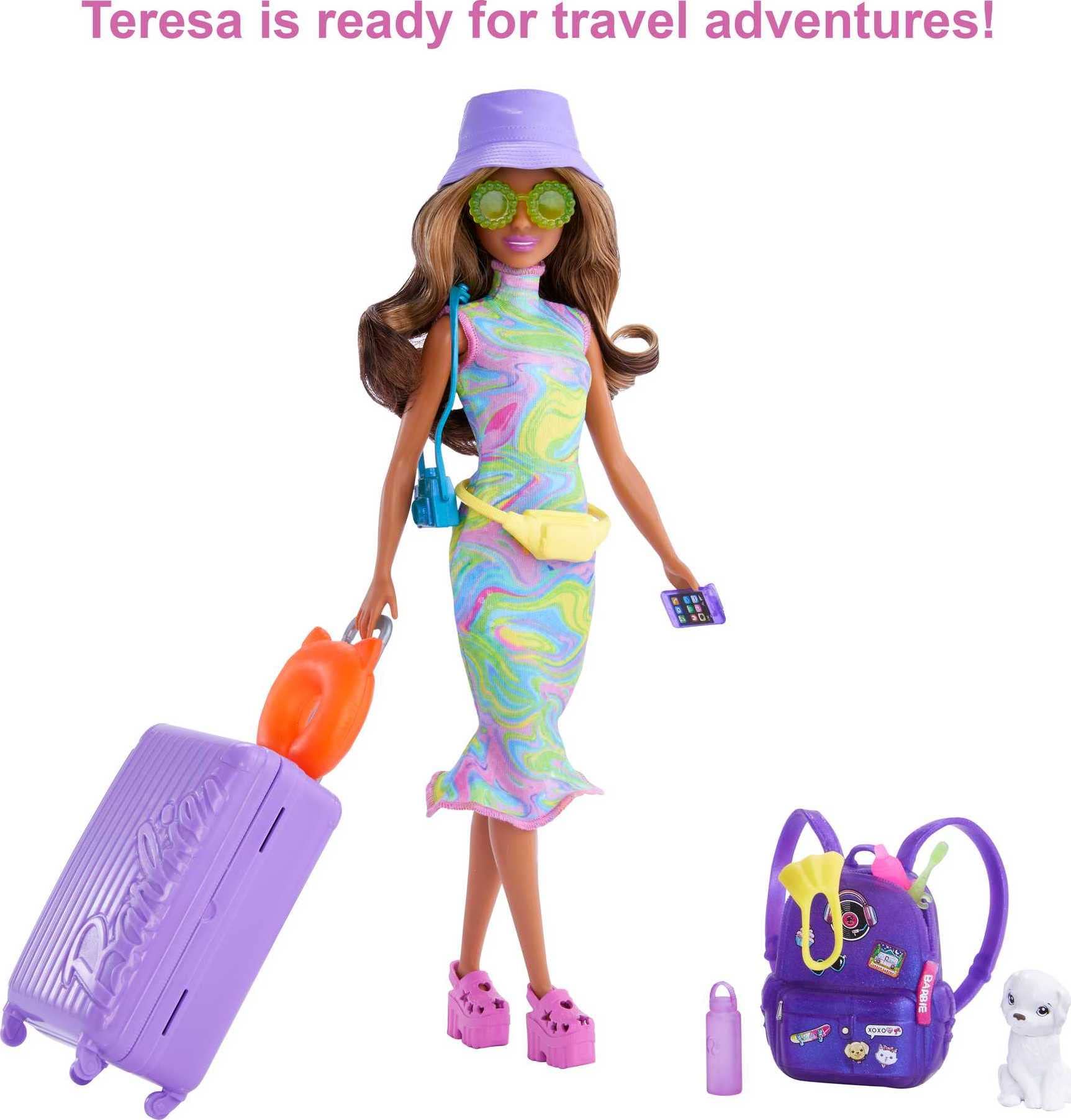 Foto 6 pulgar | Muñeca Barbie Y Accesorios, Set De Viaje Con Muñeca Teresa,  - Venta Internacional.