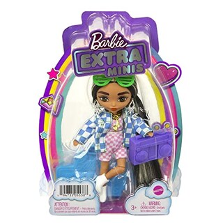 Foto 6 | Muñeca Barbie Extra Minis #2 (5.5 In) Con 2-pi A Cuadros - Venta Internacional.