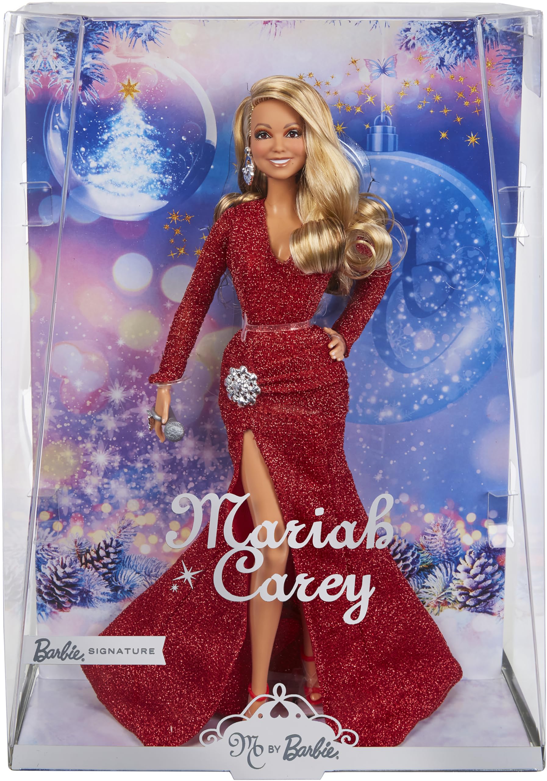 Muñeca Barbie Signature Mariah Carey Holiday Con Vestido Rojo Con Purpurina - Venta Internacional.