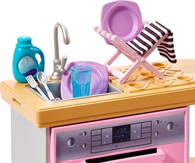 Foto 3 | Muebles Y Accesorios Barbie, Set De Decoración De Casa De Muñecas Ingenio - Venta Internacional.