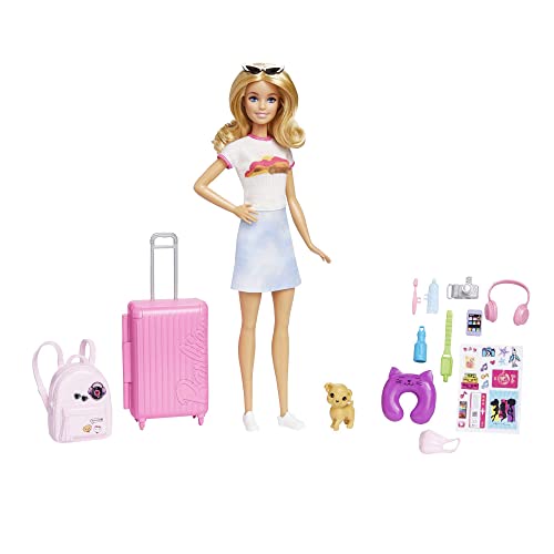 Foto 3 pulgar | Muñeca Barbie Y Accesorios, Set De Viaje «malibu» Con Cachor - Venta Internacional.